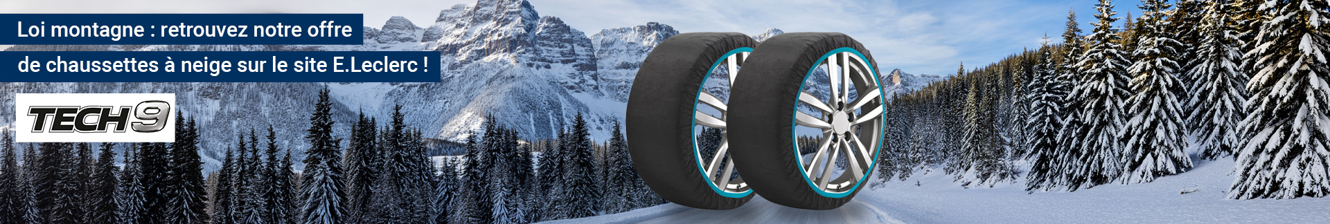 Loi montagne : retrouvez notre offre de chaussettes à neige Tech 9 sur le site E.Leclerc !